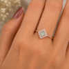 Elegant Mint Green Centre Ring Elegant mint green centre ring with diagonal square design for women