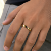 Modern black and gold men's spike ring for statement styling Black and gold men's spike ring designer jewellery