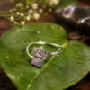 Geometric Square Ring with Sparkling Details Geometric square ring with sparkling decorative setting