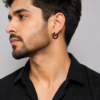 Minimalist Black Men's Hoop Earrings Minimalist black men's hoop earrings for casual outfits