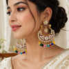 Multicolour Chandbali Earrings for Women Multicolour chandbali earrings for women with floral detailing