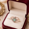 Green Square Stone Designer Ring Green square stone designer ring with sparkling-looking decorative detailing