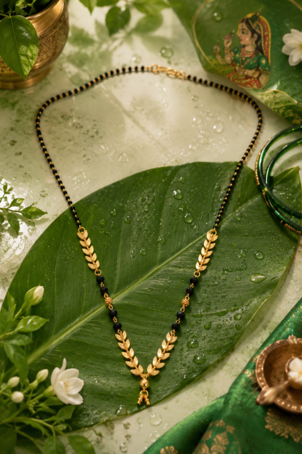 eceba7c8-25e7-4f09-9fa1-849d6eb5a4ed Black Beaded Mangalsutra for Women – Elegant Gold-Tone Design
