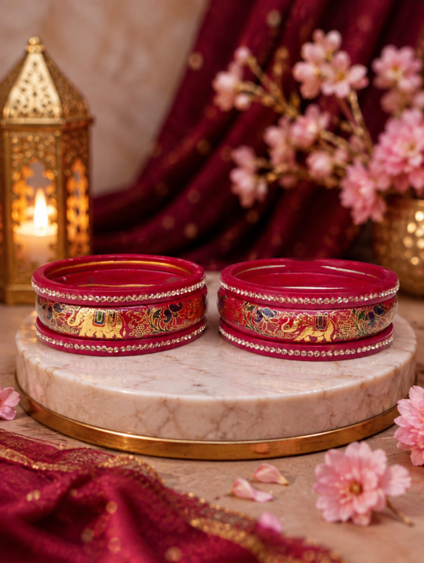 Maroon Ethnic Fashion Bangles Maroon ethnic fashion bangles for festive Indian outfit styling