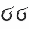 Black Hoop Earrings for Men Black hoop earrings for men with circular design
