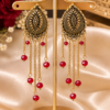 Traditional gold tone chandelier earrings