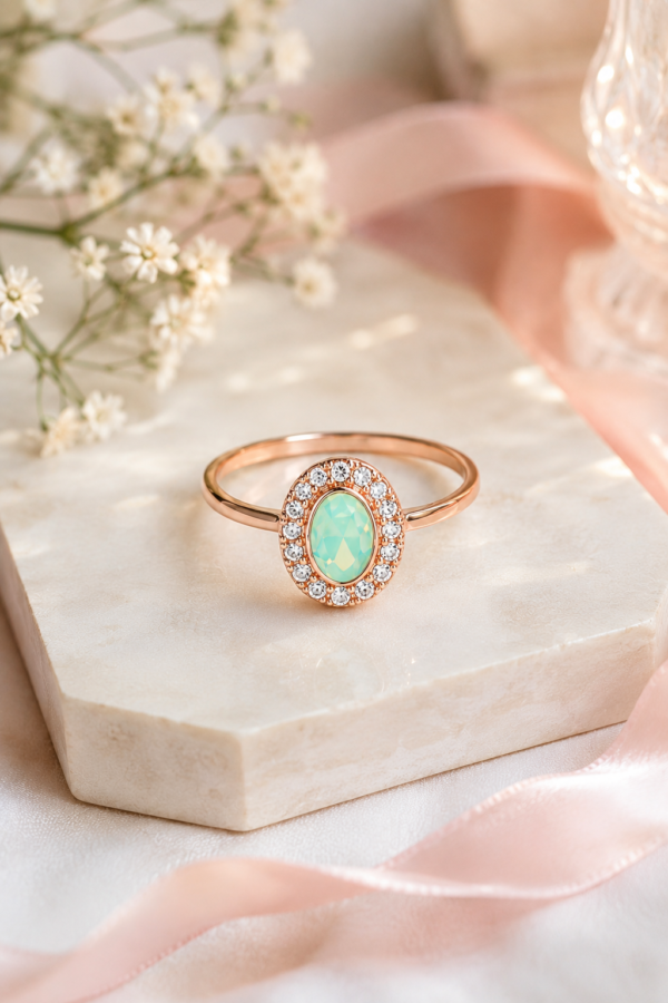 Green Stone Free Size Ring Green stone free size ring with oval centre Image Title: Green Stone Free Size Ring