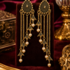 Traditional Gold Tone Pearl Earrings traditional gold tone earrings with long chains and pearl drops