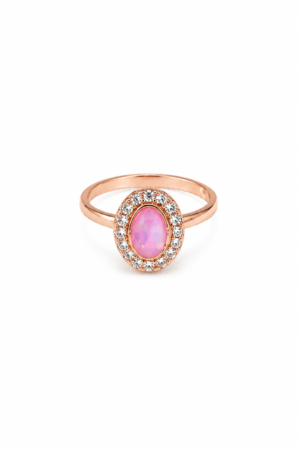 Pink Stone Designer Ring Pink stone designer ring with oval centre