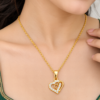 Gold-Tone Linked Chain Heart Pendant Necklace Gold-tone linked chain with heart pendant