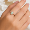Gold Tone Green Ring Gold tone green ring free size design