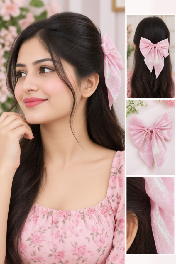 Star bracelet and pink flower pendant necklace from the Girls Navratri Special Accessories Combo